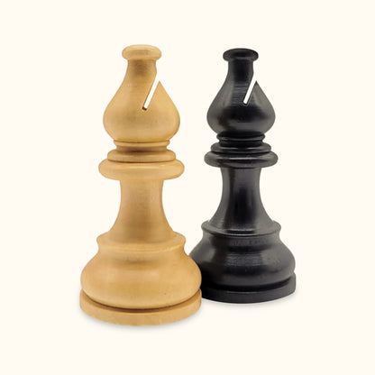Chess pieces American Staunton ebonized bishop