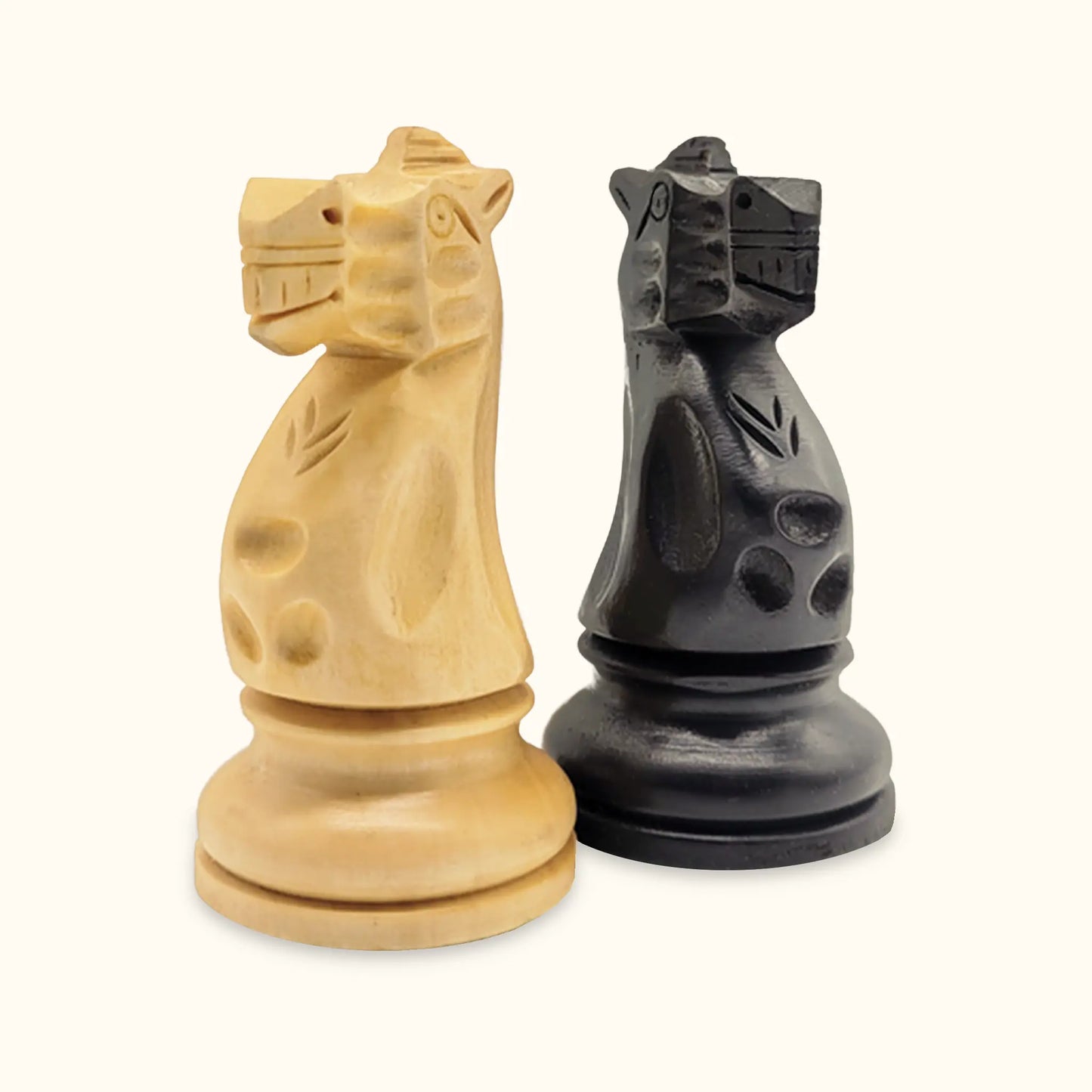 Chess pieces American Staunton ebonized knight