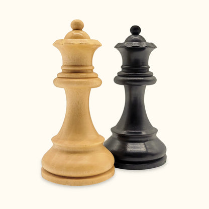 Chess pieces American Staunton ebonized queen