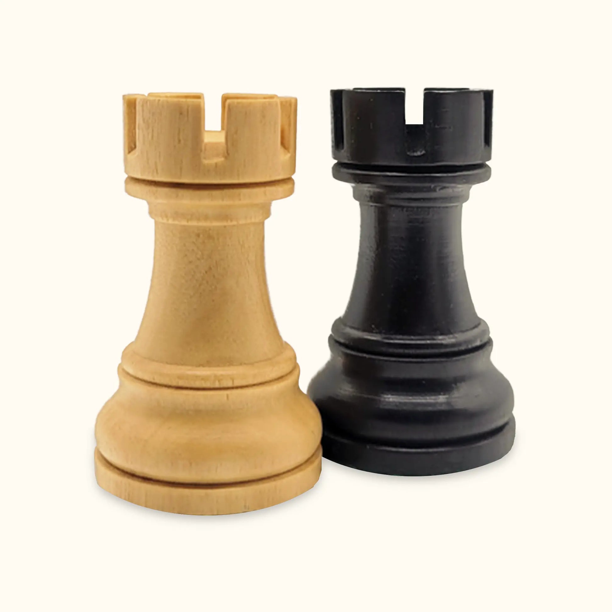 Chess pieces American Staunton ebonized rook