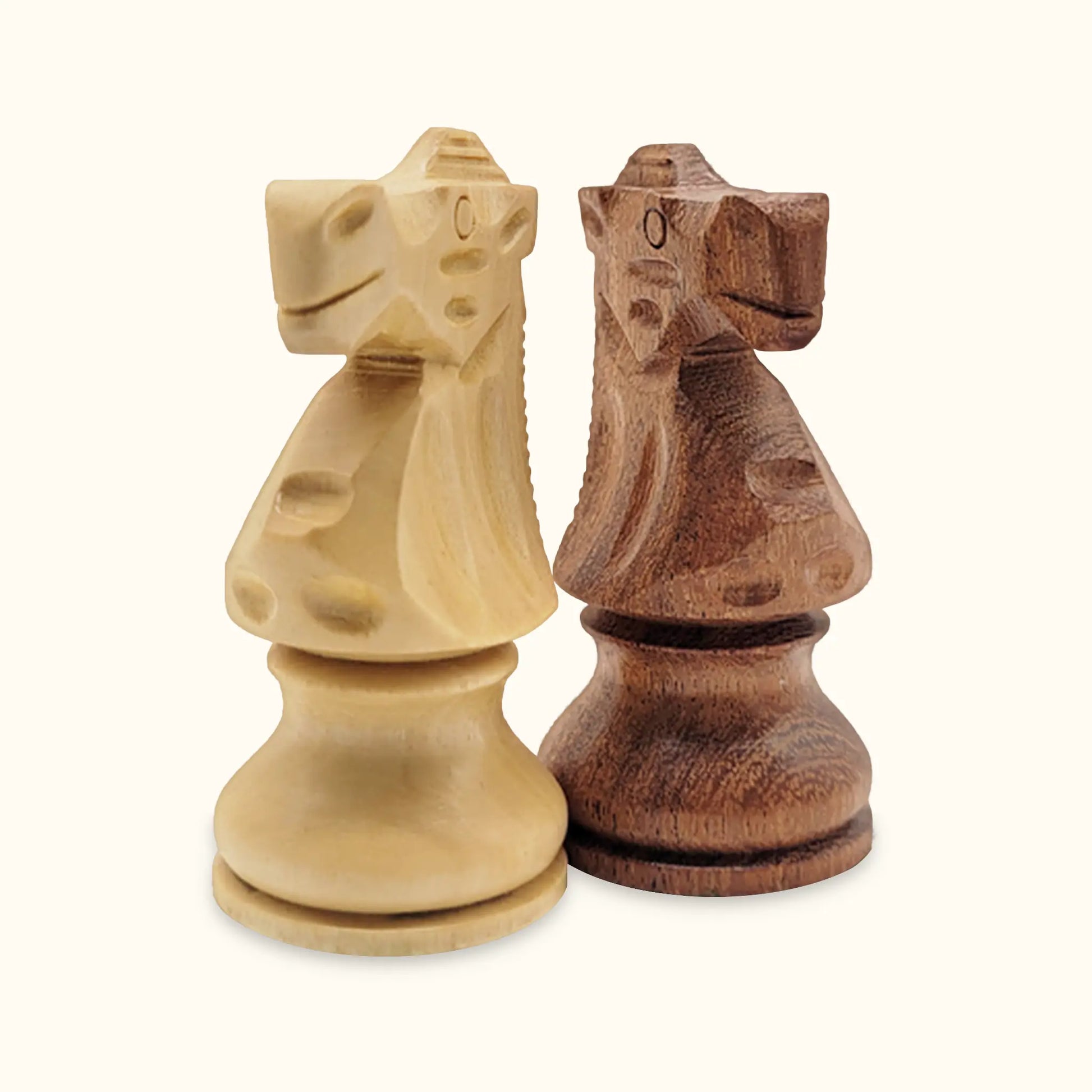 Chess pieces French Staunton acacia knight