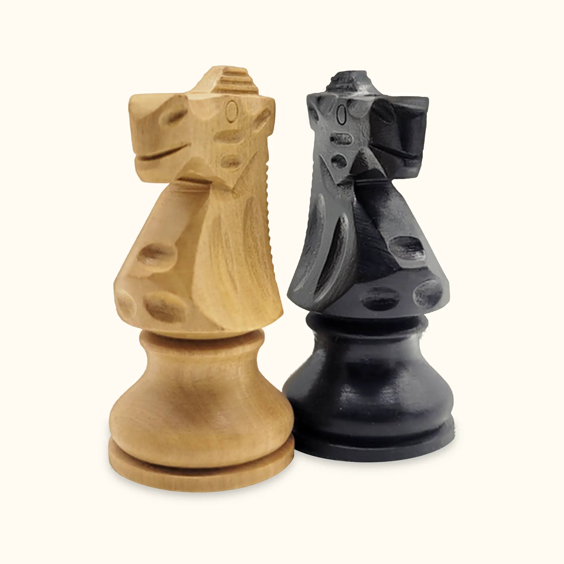 Chess pieces French Staunton ebonized knight