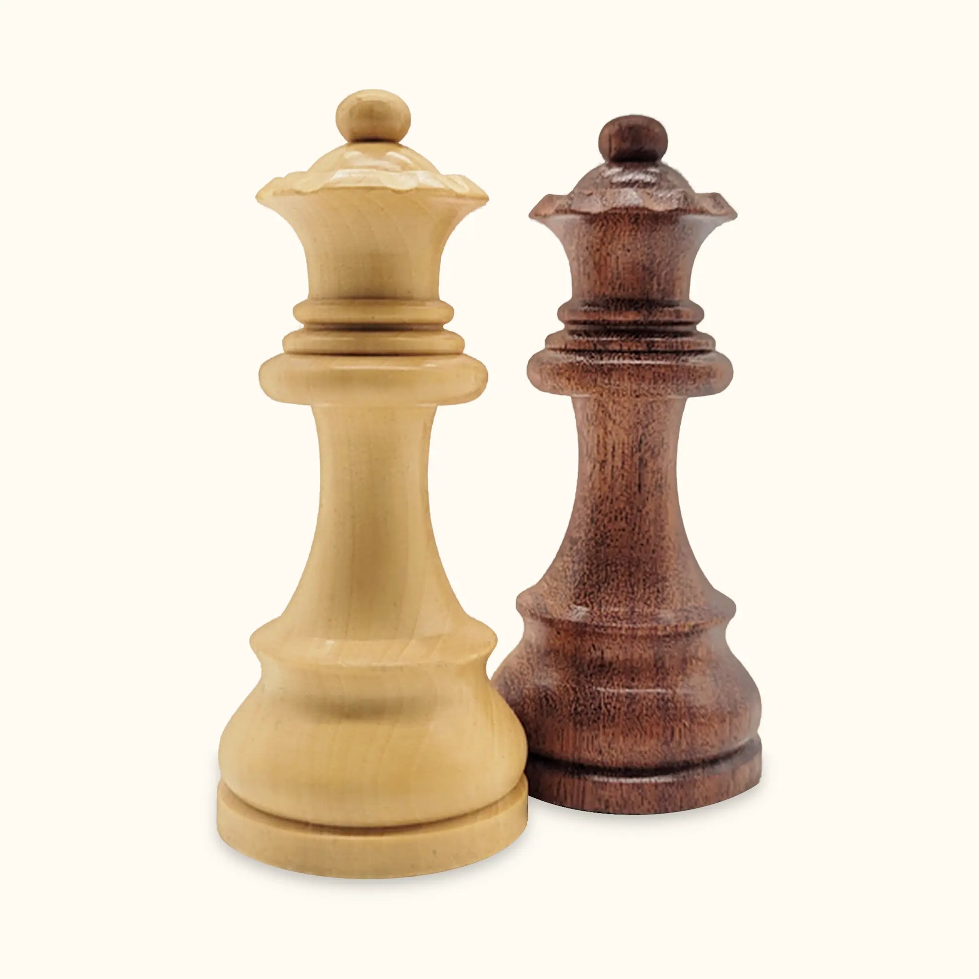 Chess pieces French Staunton acacia queen