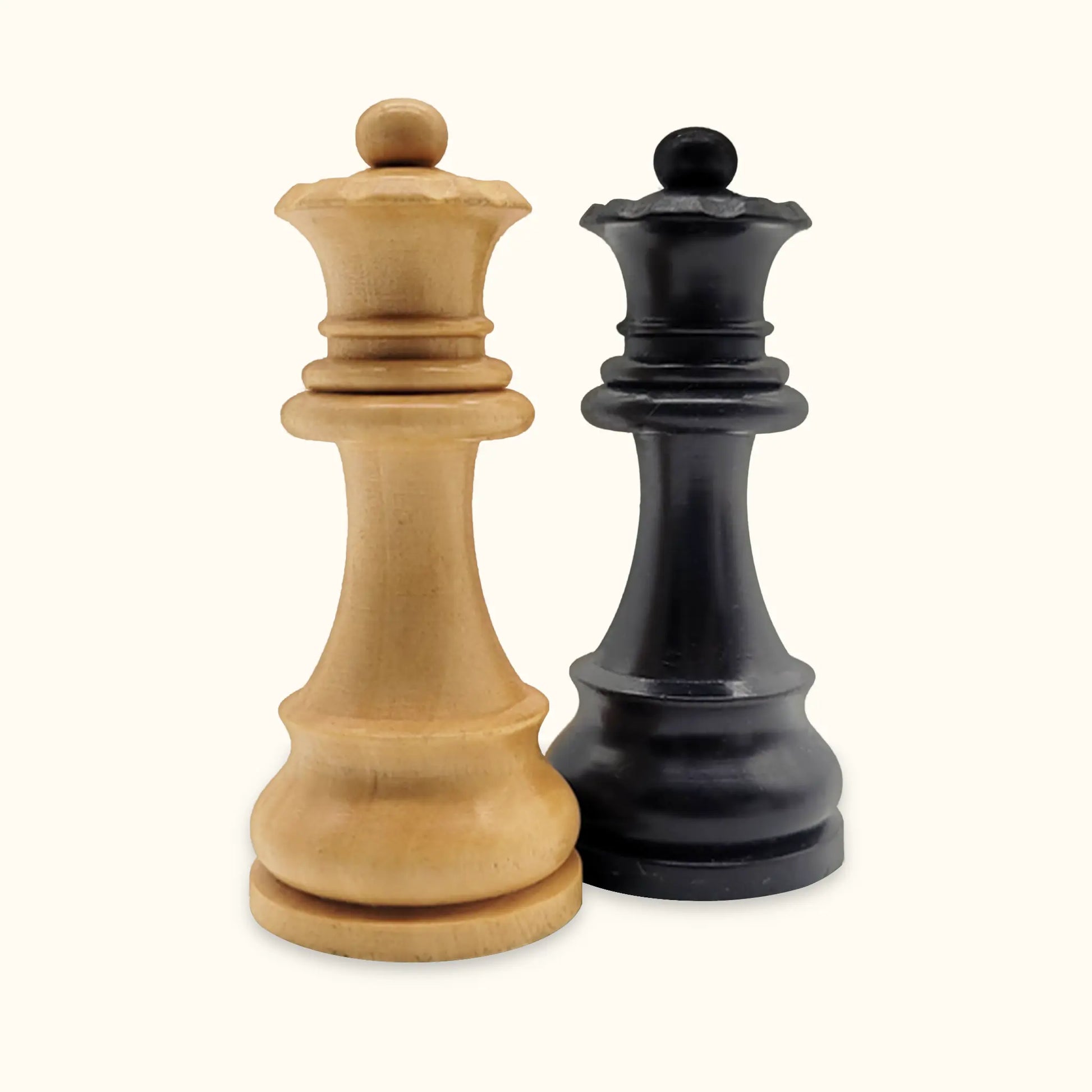 Chess pieces French Staunton ebonized queen