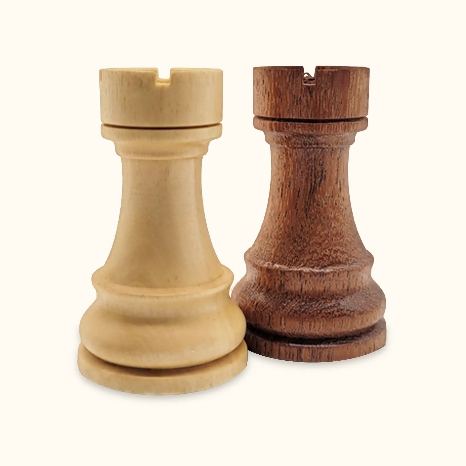 Chess pieces French Staunton acacia rook