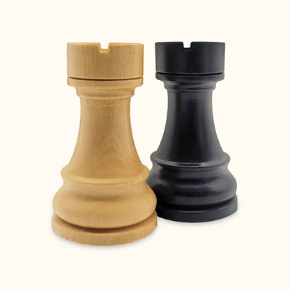 Chess pieces French Staunton ebonized rook