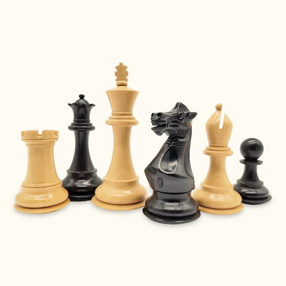 Chess pieces Stallion Knight ebonized set