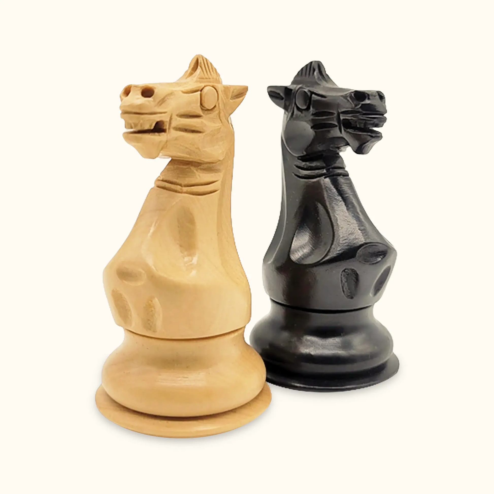 Chess pieces Stallion Knight ebonized knight
