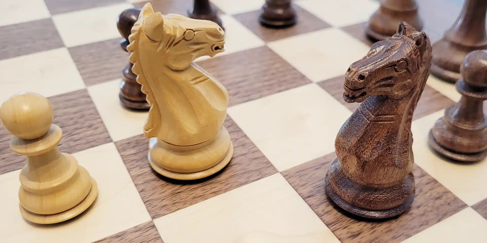 Old English Chess Pieces in Ebonised Wood King Height -  Norway