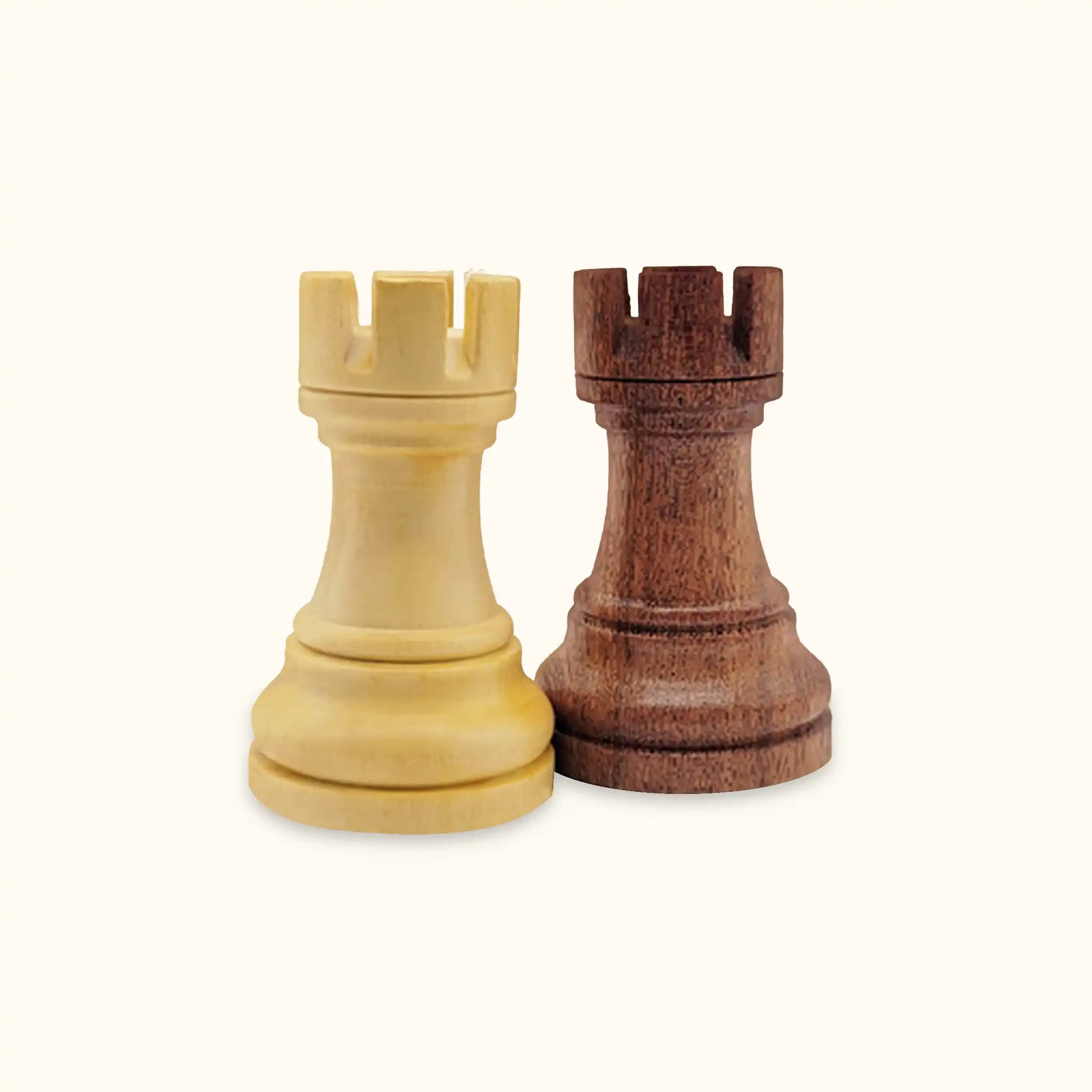 Chess pieces American Staunton acacia rook
