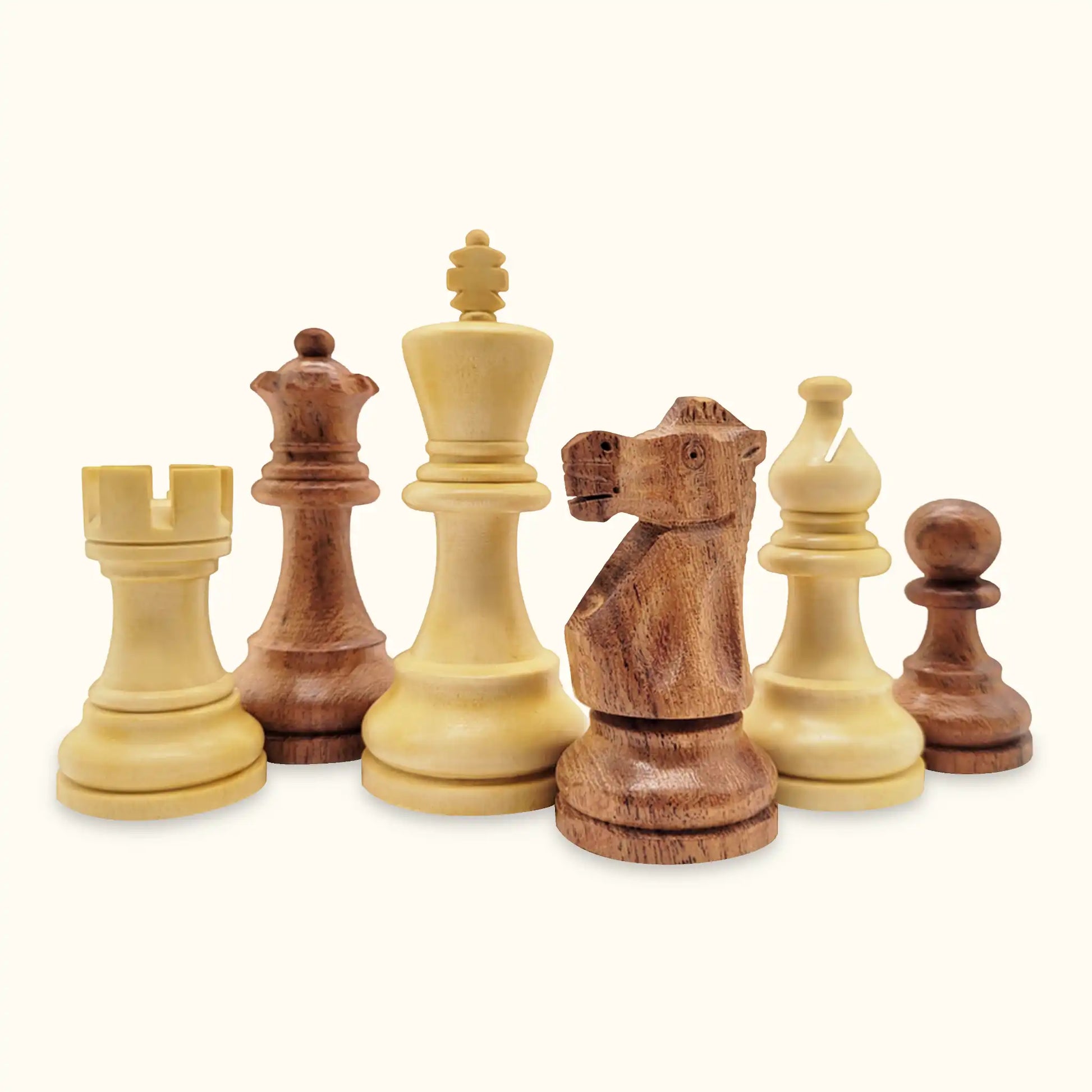Chess pieces American Staunton acacia set