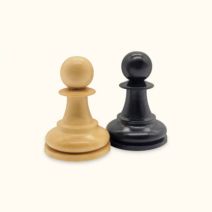 Chess pieces Fischer ebonized pawn