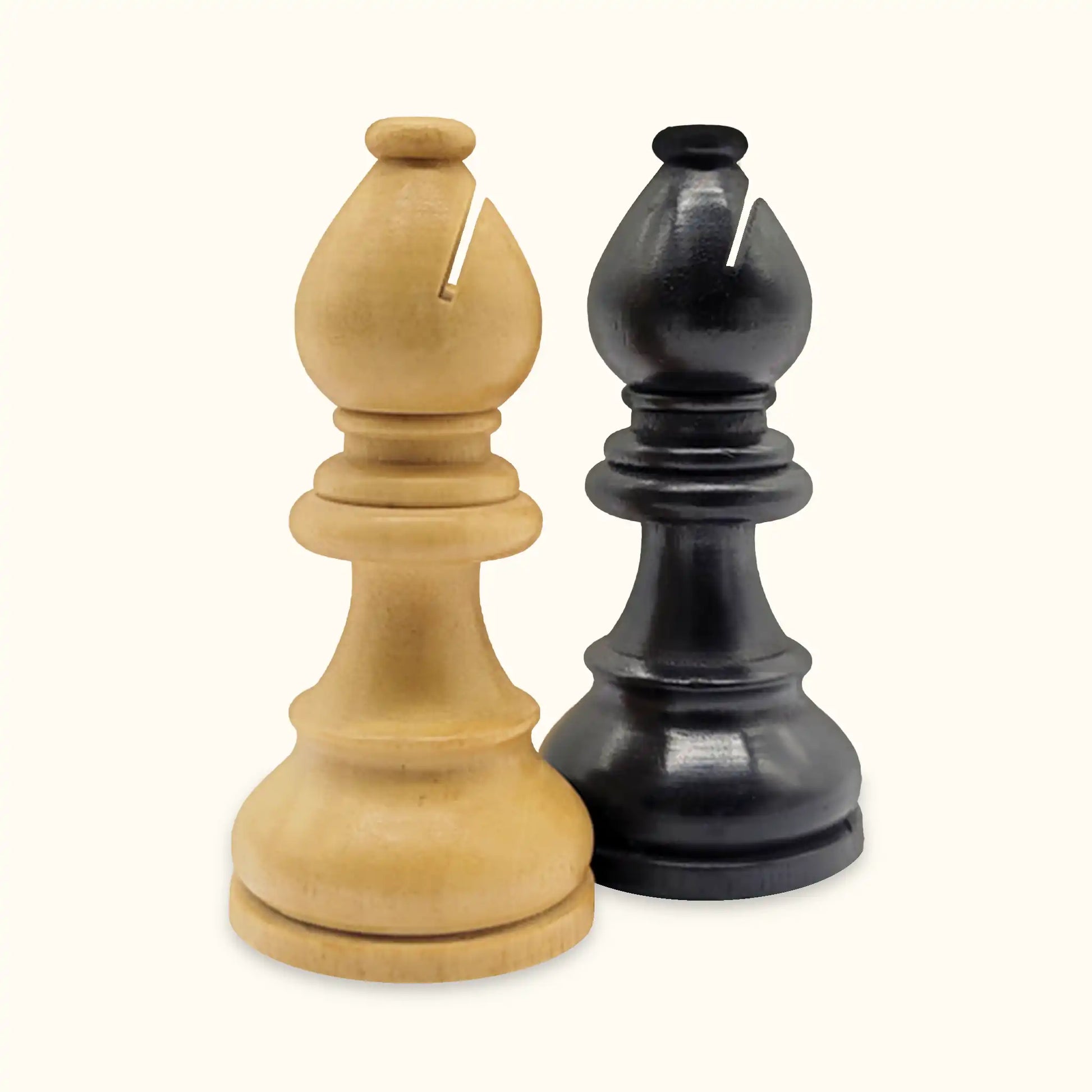 Chess pieces german knight ebonised bishop
