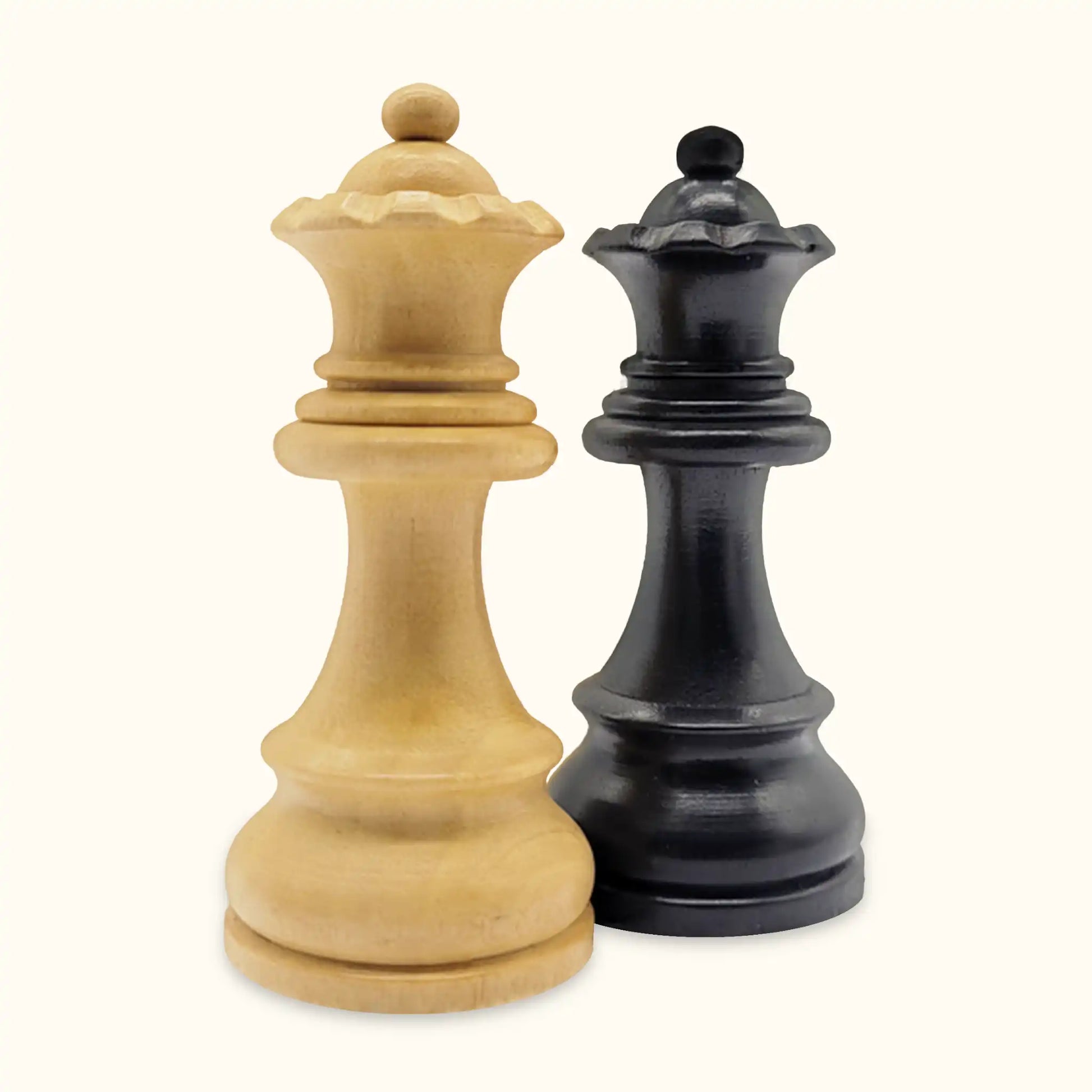 Chess pieces German Knight ebonized queen