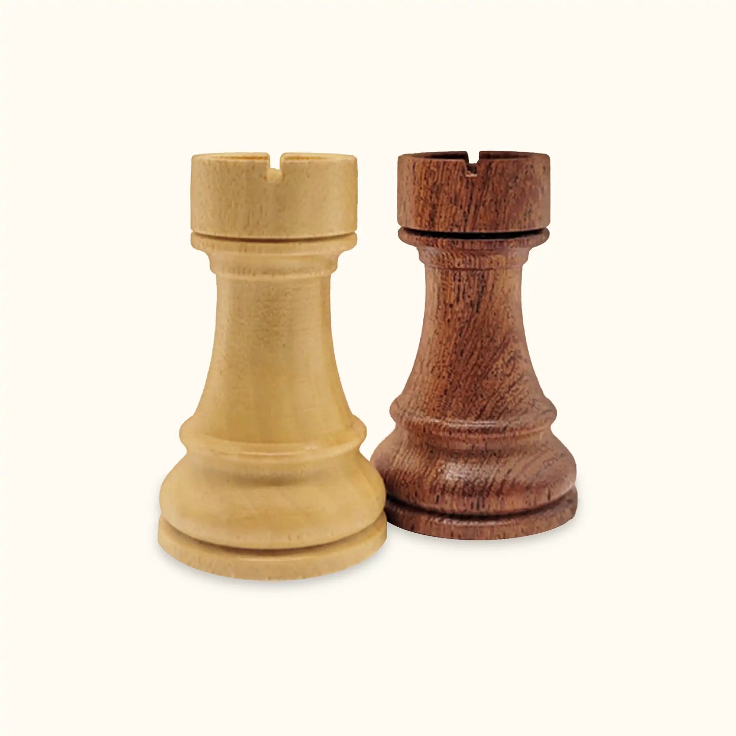 Chess pieces German Knight acacia rook