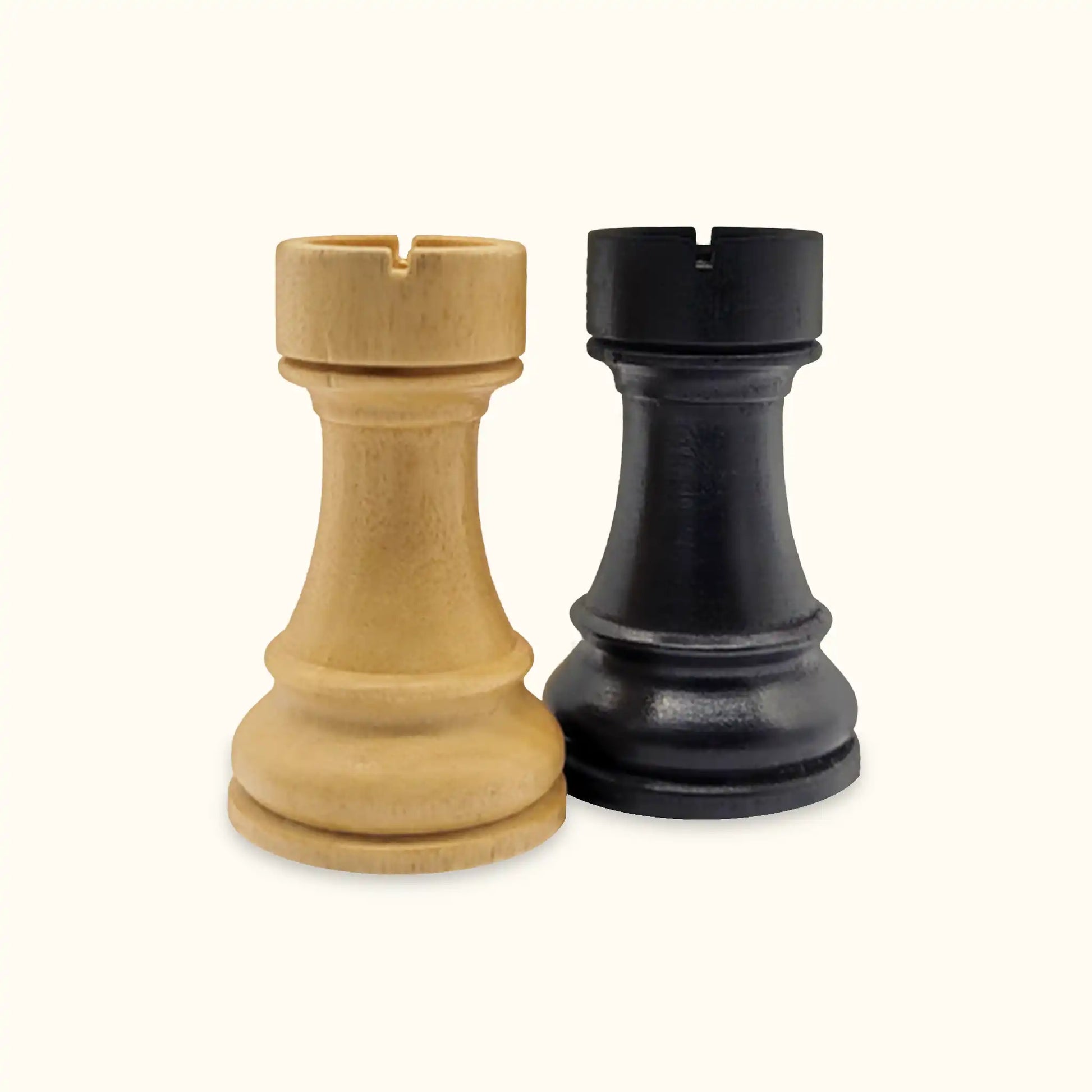 Chess pieces german knight ebonised rook