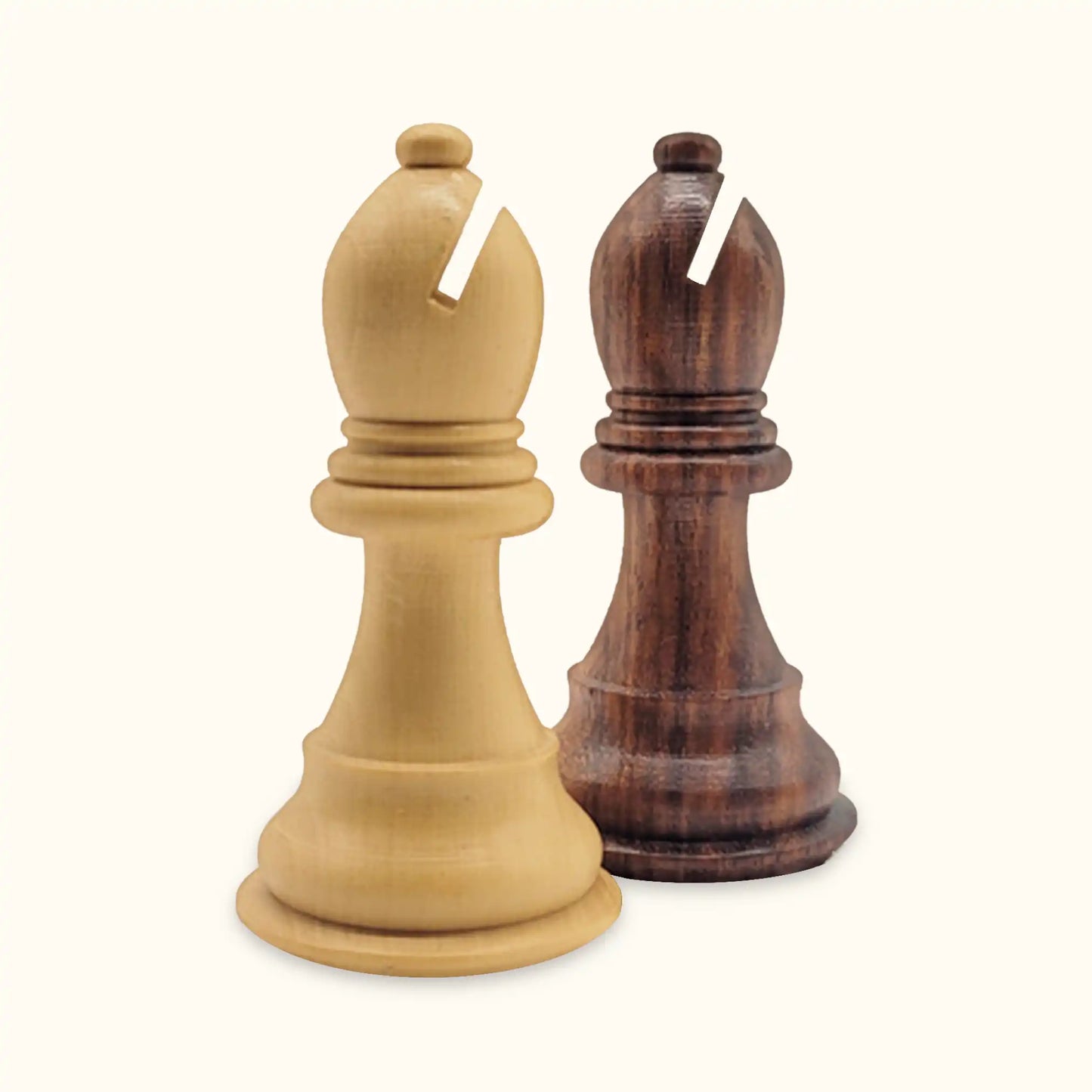 Chess pieces kings bridal acacia bishop