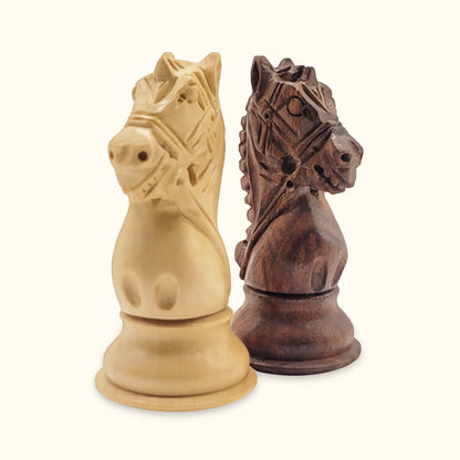 Chess pieces kings bridal acacia knight