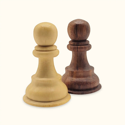 Chess pieces kings bridal acacia pawn