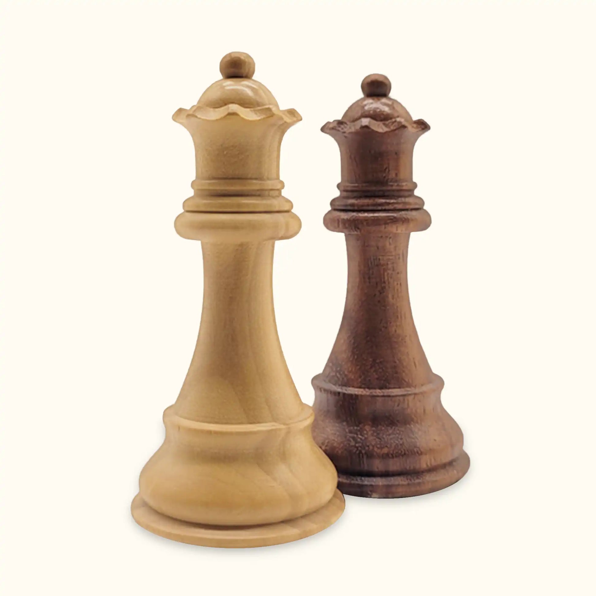 Chess pieces kings bridal acacia queen