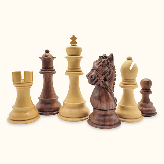 Chess pieces kings bridal acacia set