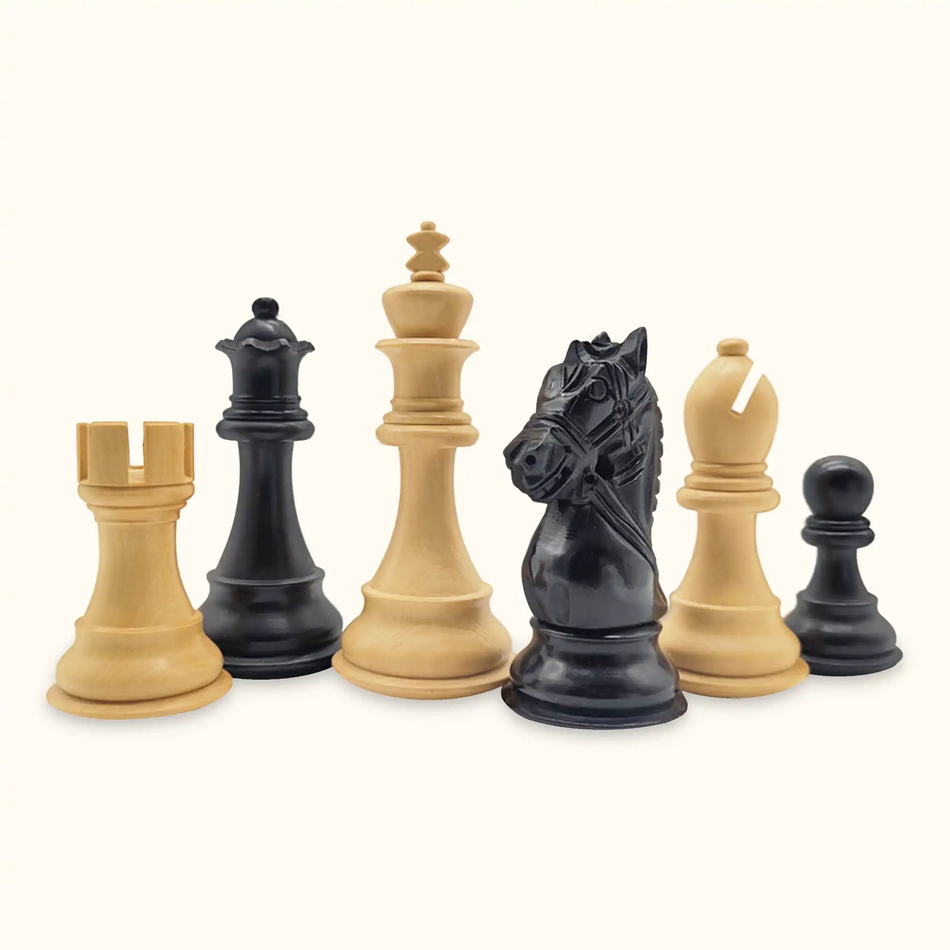 Chess pieces kings bridal ebonised set