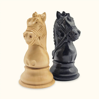 Chess pieces kings bridal ebonised knight