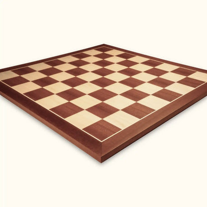 Chessboard mahogany standard 55 mm side view
