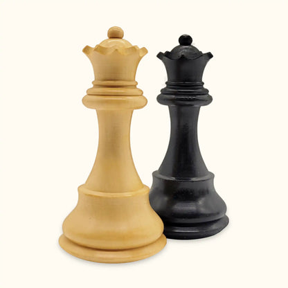 Chess pieces oxford ebonised queen
