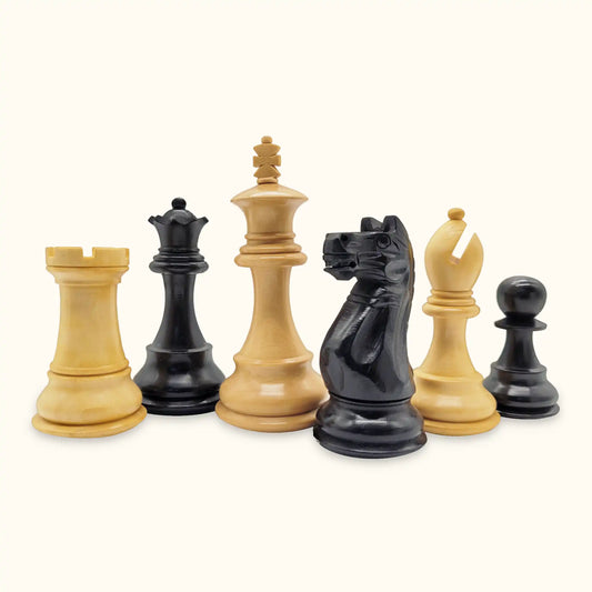 Chess pieces oxford ebonised set