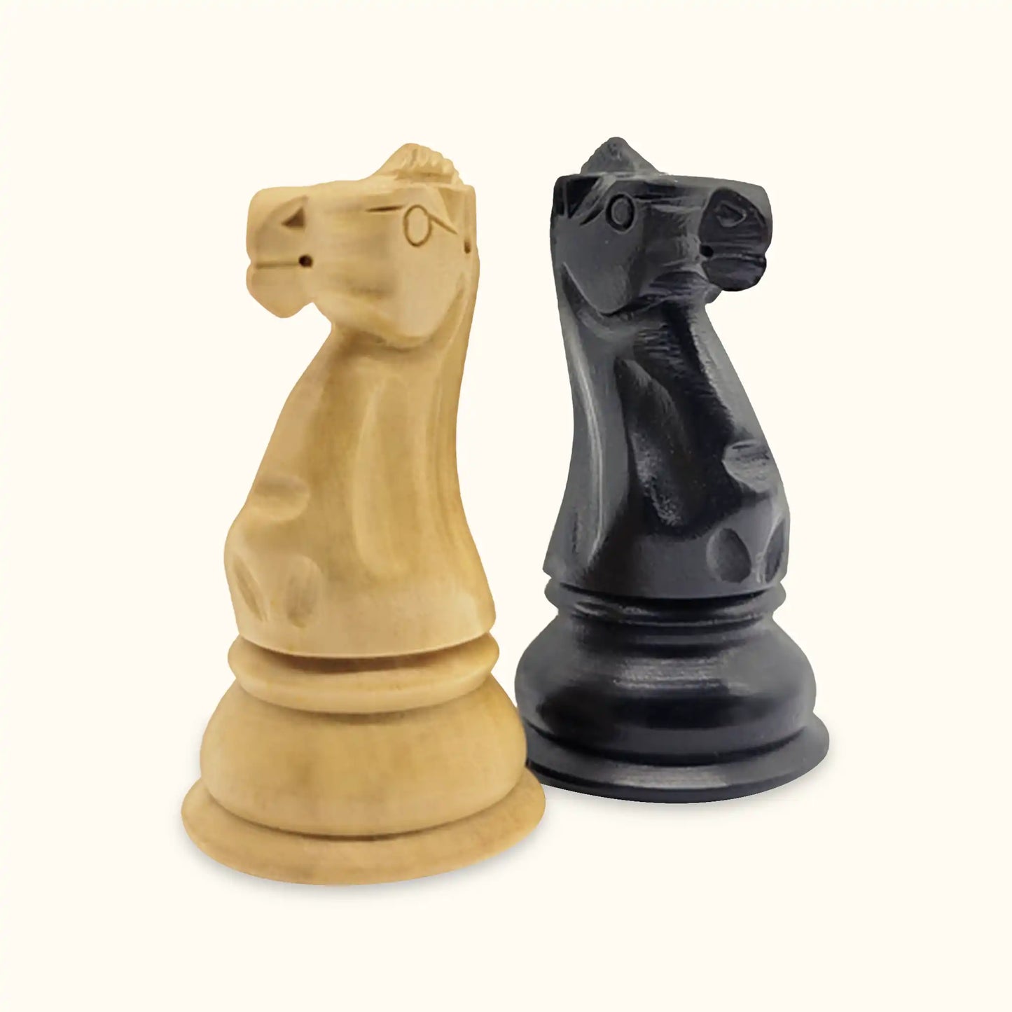 Chess pieces Spassky ebonized knight