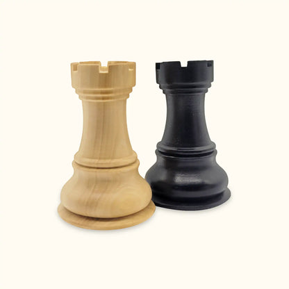 Chess pieces Spassky ebonized rook