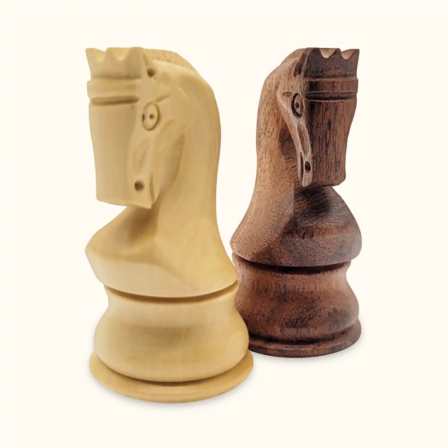 Chess pieces Zagreb acacia knight