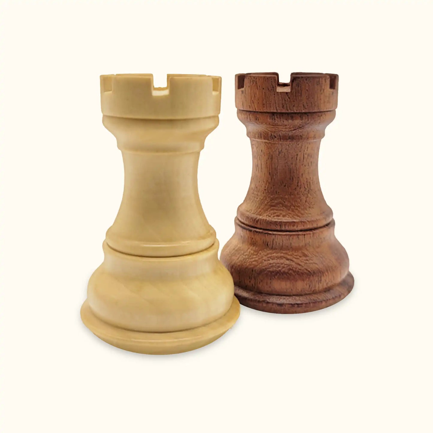 Chess pieces Zagreb acacia rook